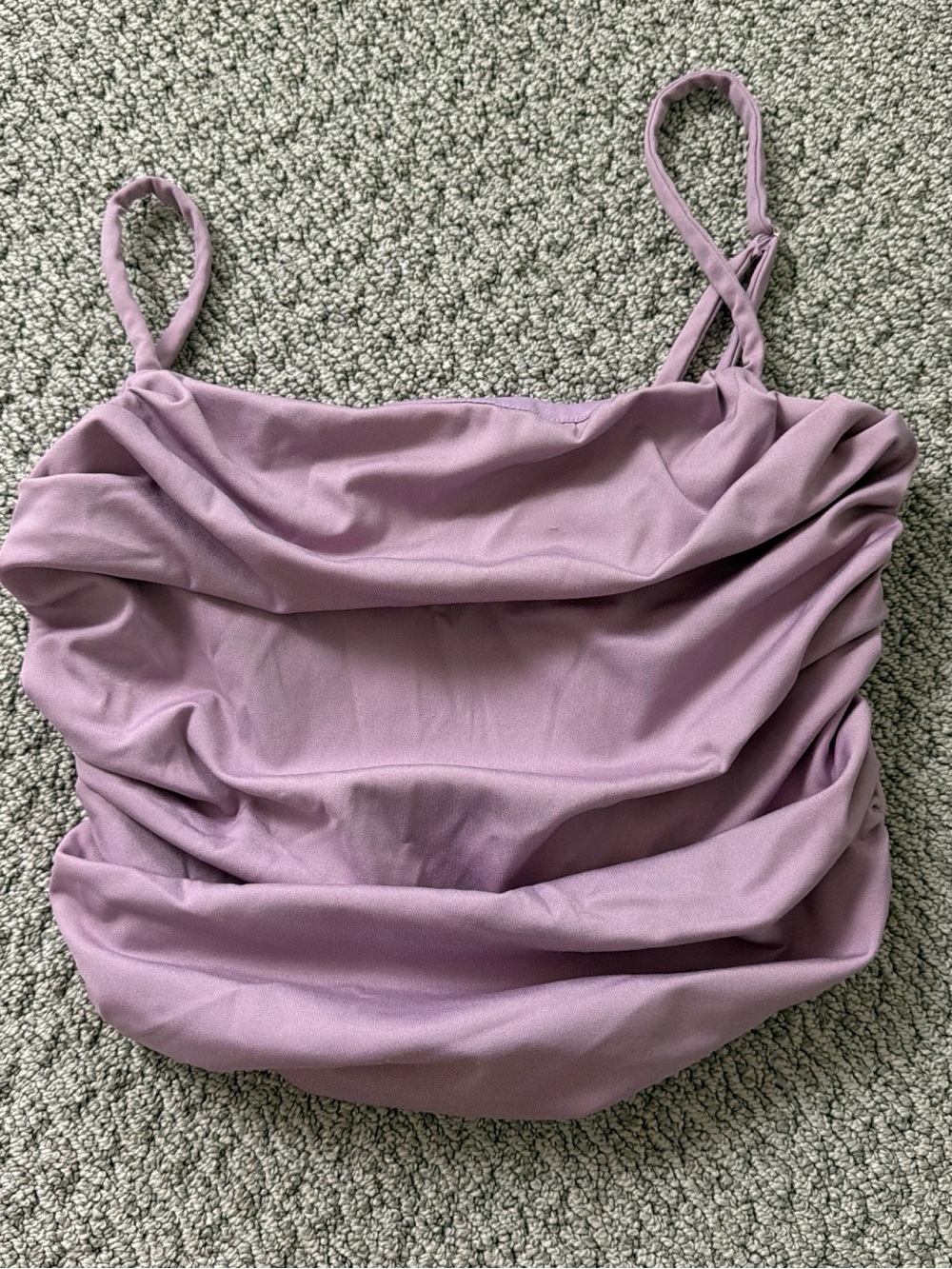Lilac Ruched Cowl Neck Spaghetti Strap corset size s